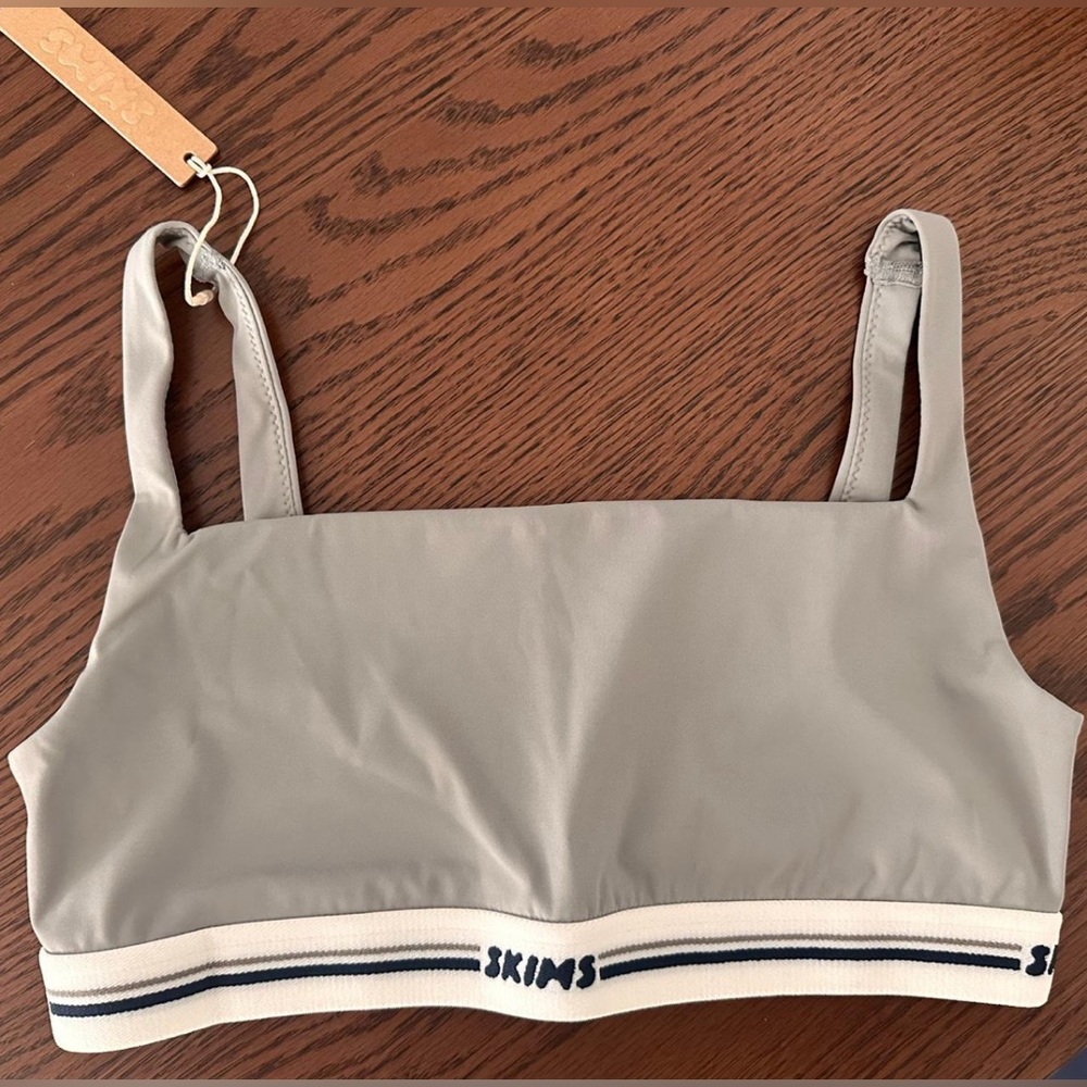 SKIMS Gray Crop Top
